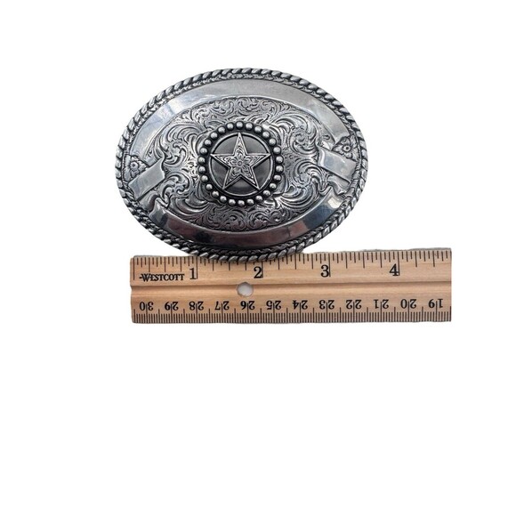Crumrine Texas Star Floral Swirl Ornate Western Belt Buckle Fast Shipping - Picture 14 of 14
